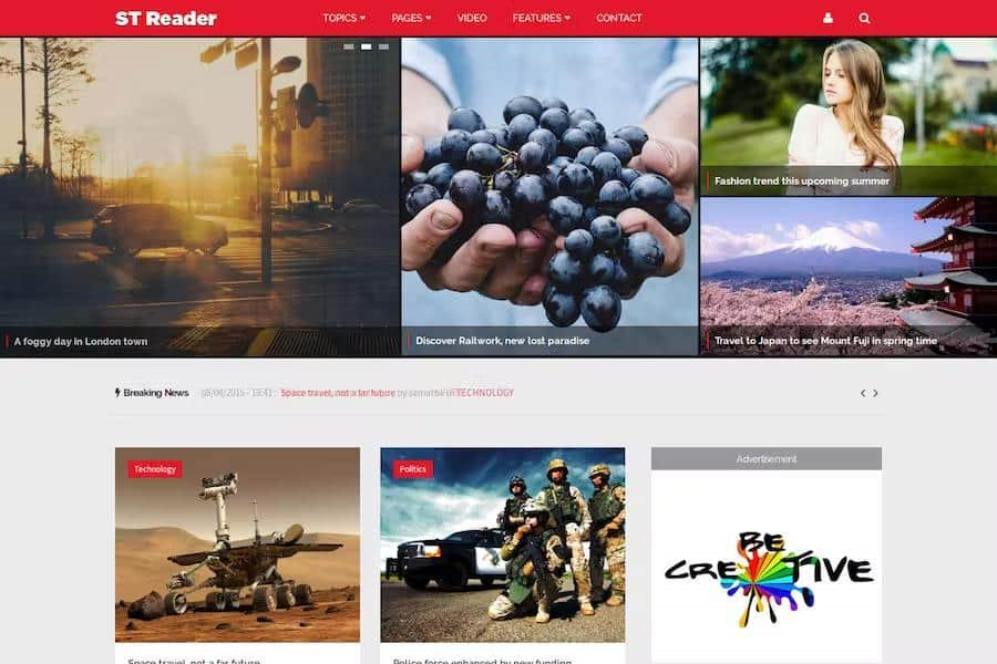 READER – NEWS & MAGAZINE DRUPAL THEME